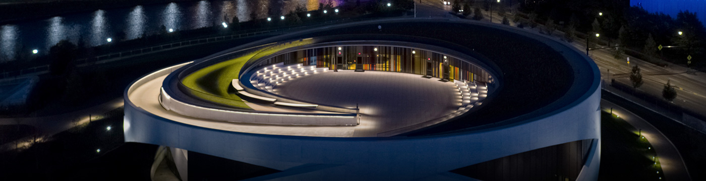 National Veterans Memorial and Museum at Night