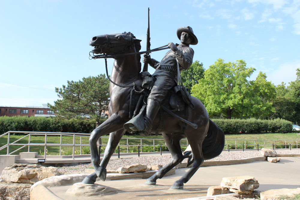 Buffalo Soldier Monument at Fort Leavenworth, Kansas.