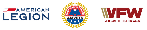 Free Admission Sponsors American Legion, AmVets, and Veterans of Foreign Wars (VFW) logos