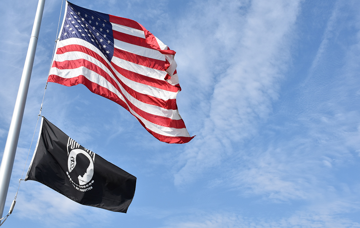 US POW/MIA flags