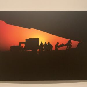 Silhouetted medic truck surrounded by people, ©Stacy Pearsall
